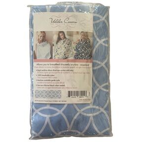 Udder Covers Nursing Cover Breast Feeding Privacy Blue White Geometric NEW